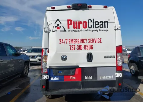 2024 Ram Promaster 2500 Tradesman High Roof 159 Wb W/Pass Seat from USA, damaged, VIN 3C6LRVDG6RE106892